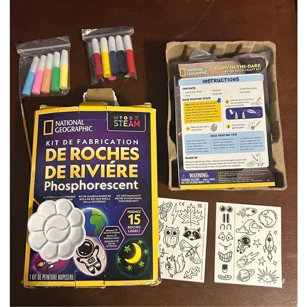 NWT glow in the dark painting rocks set